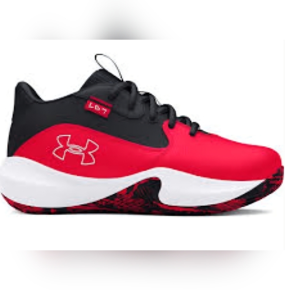 Under Armour Lockdown 7 Basketball Sneakers Red & Black US Mens Size 10 ( EUC)